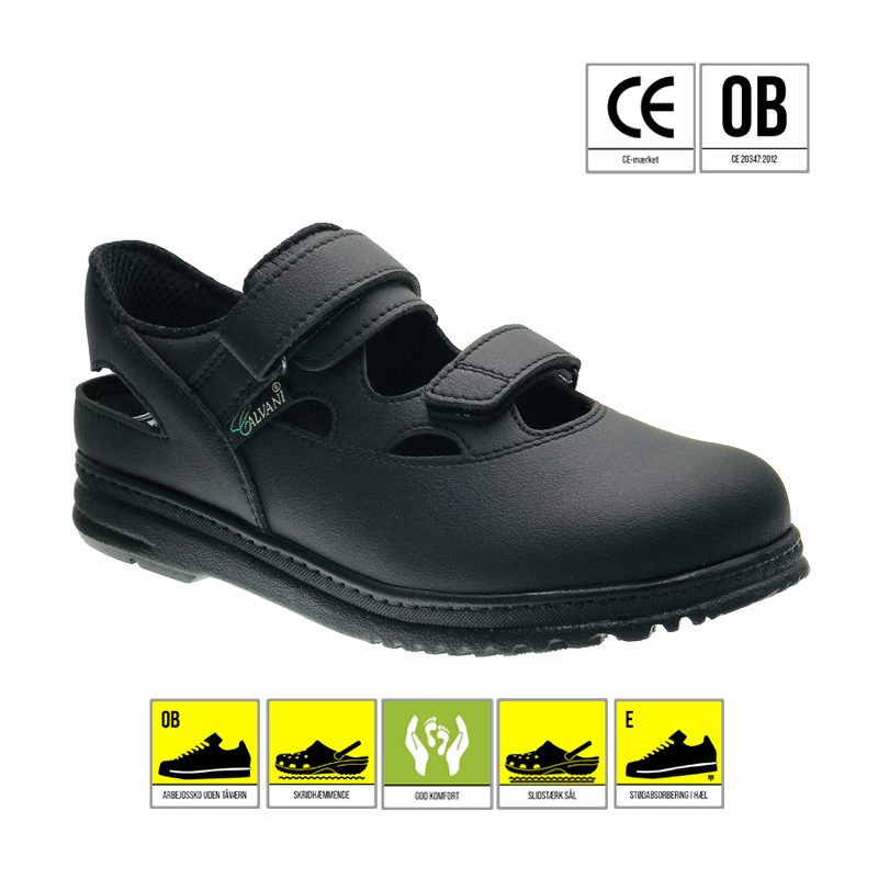 105393-01-Calvani-sort-arbejdssko-køkkensko-træsko-klikniksko-fra-reporto Calvani 105393 arbejdssko