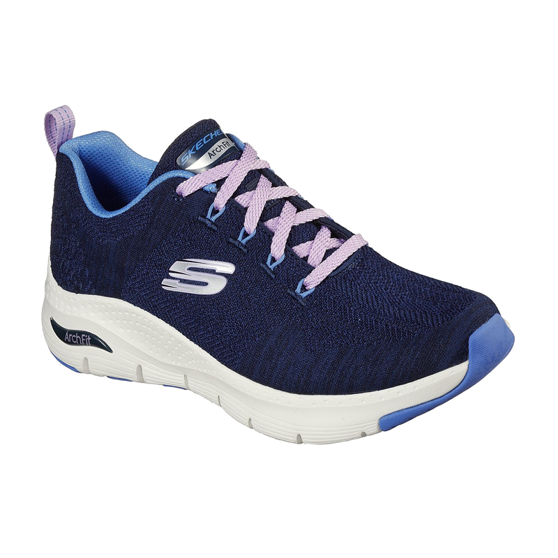 forlænge marked Ferie Skechers Womens Arch Fit Comfy Wave sneaker navy - REPORTO SKO