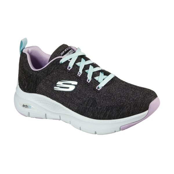Skechers-Womens-Arch-Fit-Comfy-Wave-sneaker-sort