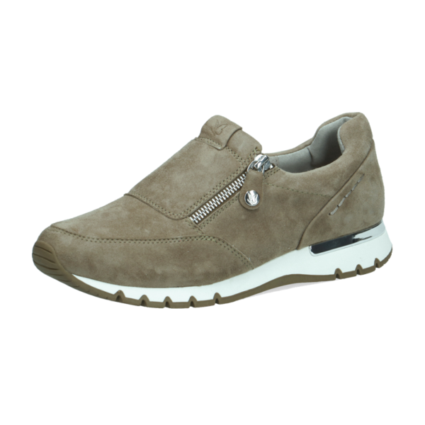 caprice-sneaker-khaki-med-lynlås