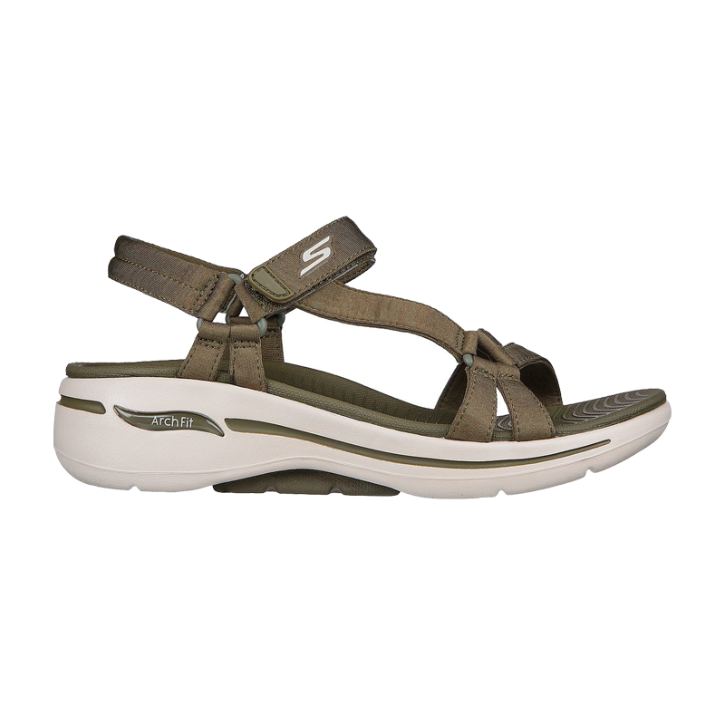 han via Grusom Skechers Womens Go Walk Arch Fit sandal oliven - REPORTO SKO