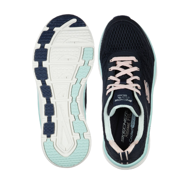 Skechers Womens Relaxed DLux Walker Motion blå SKO