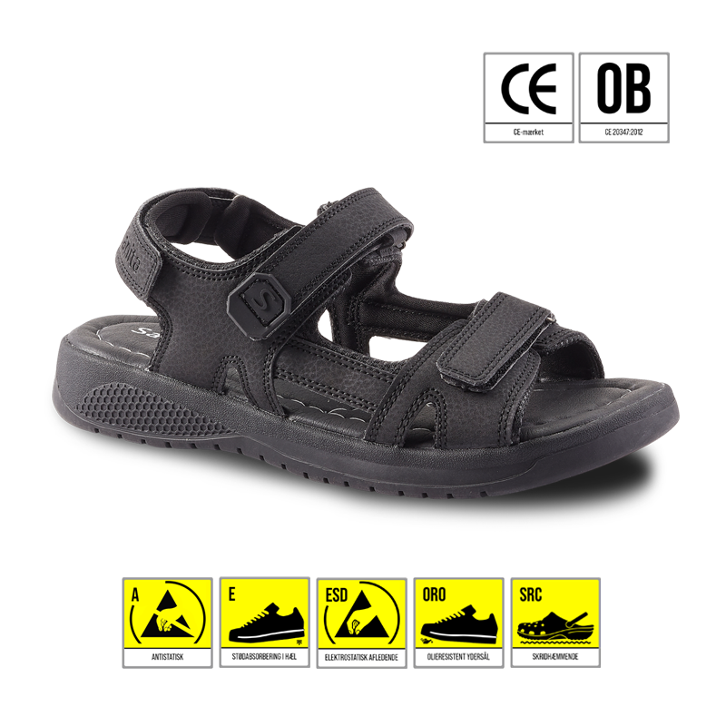 Sanita Manketti OB E ESD ORO SRC sandal sort - REPORTO SKO