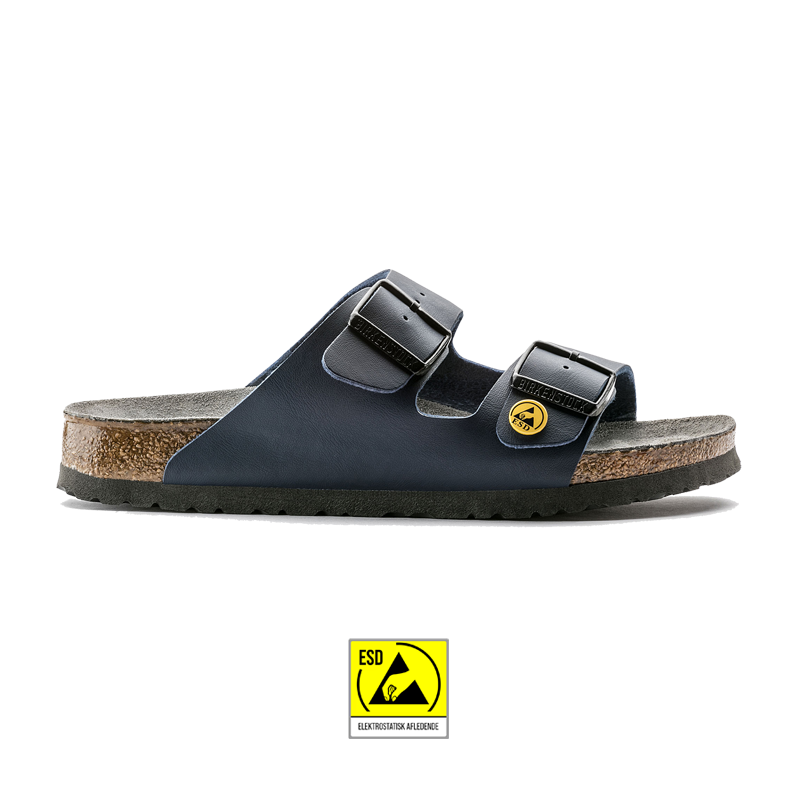 Skole lærer pegefinger Overholdelse af Birkenstock Pro Arizona ESD sandal smal bredde blå - REPORTO SKO